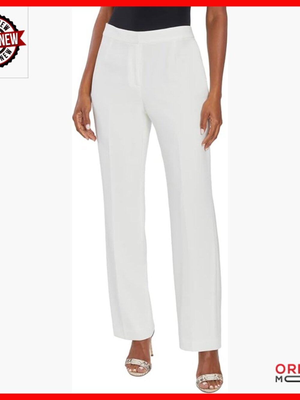 Straight Leg Stretch Crepe Work Pants Fully Lined 31 Inseam